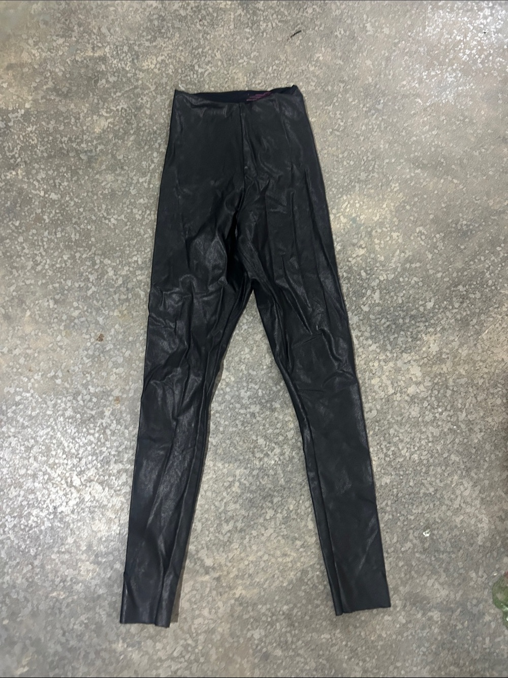 Commando Black Faux Leather Leggings with Matte Finish